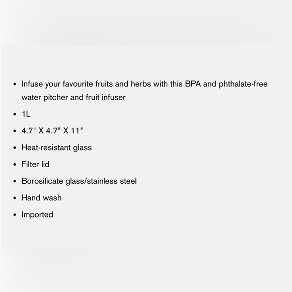 Grosche Maui Fruit Infuser Pitcher (1000ml) - Picture 2 of 2